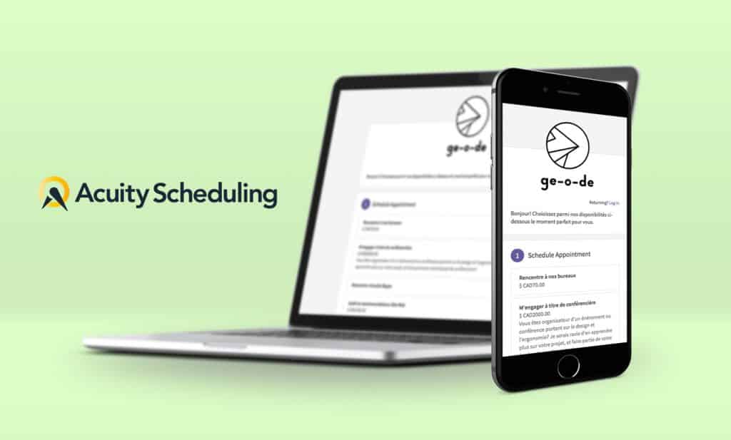 Acuity Scheduling permet la personnalisation de sa propre page de prise de rendez-vous